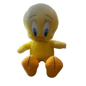 Warner Bros Kids Yellow Polyester Fiber Looney Tunes Tweety Bird Plush Toy